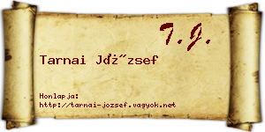 Tarnai József névjegykártya