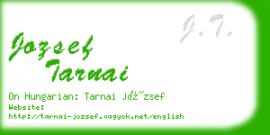 jozsef tarnai business card